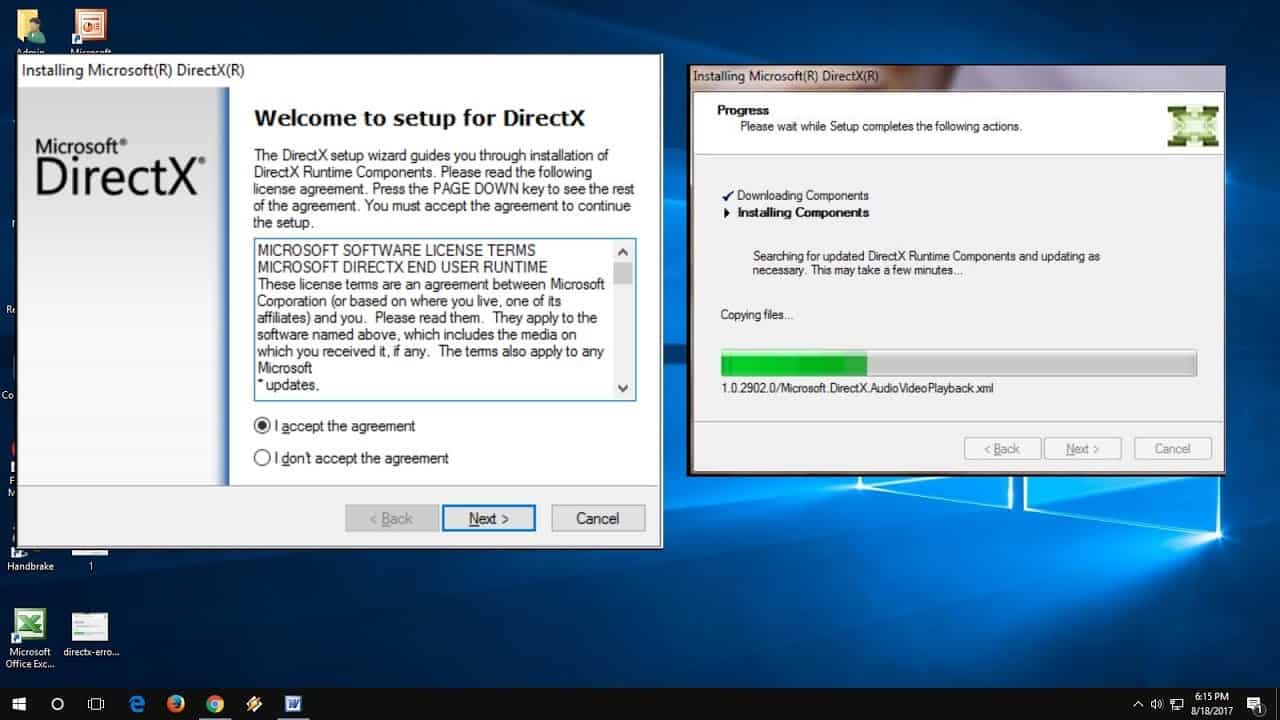 how to instal directx 11 on windows 10